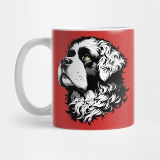 Stunning and Cool Bolognese Monochrome and Gold Portrait for Father's Day Mug